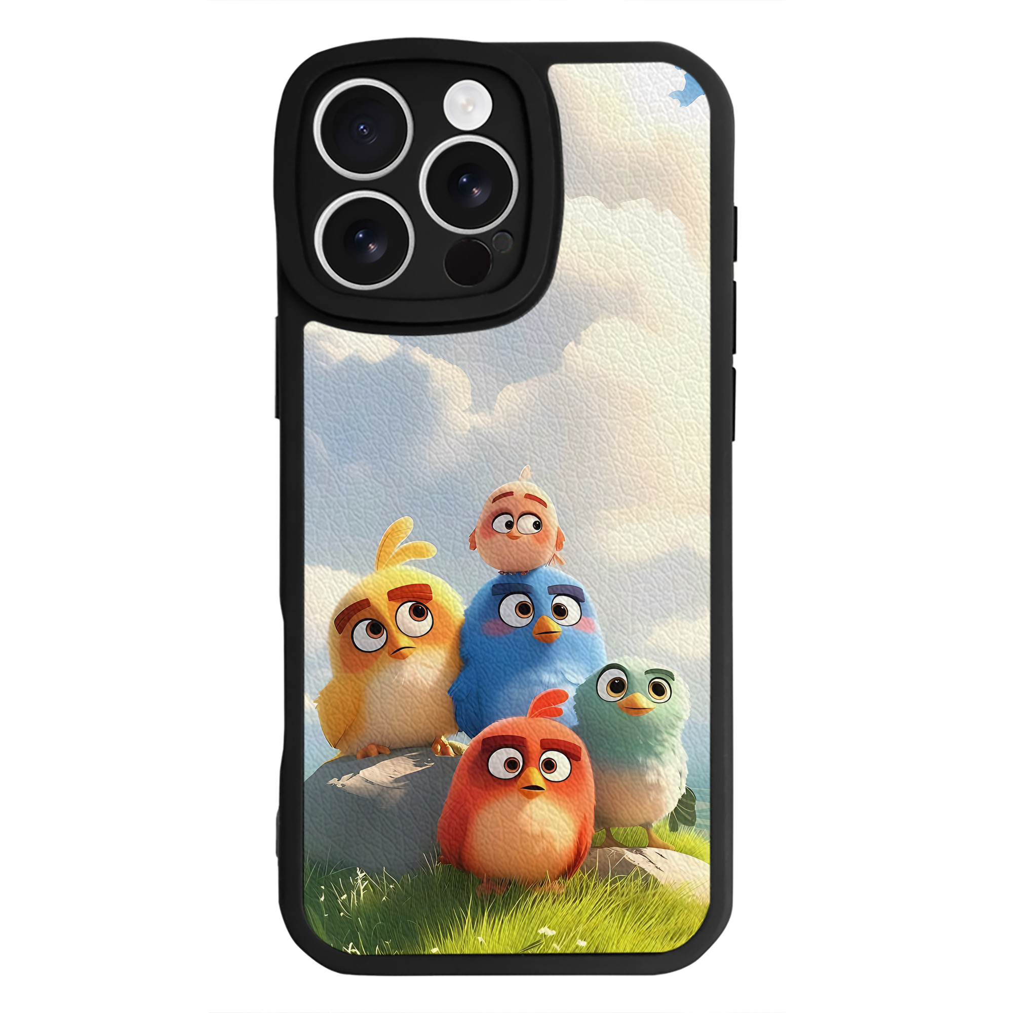 （画像用） Angry Birds アングリーバード 【iPhone 16シリーズ対応】シリコンスマホケース（レザー調） 材質：シリコン
